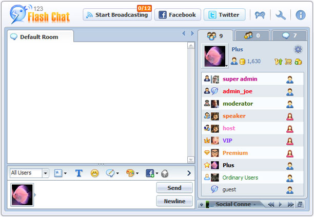 All Membership Levels of 123 Flash Chat, Chat Software